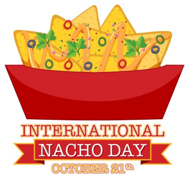 International Nacho Day Poster Design illustration