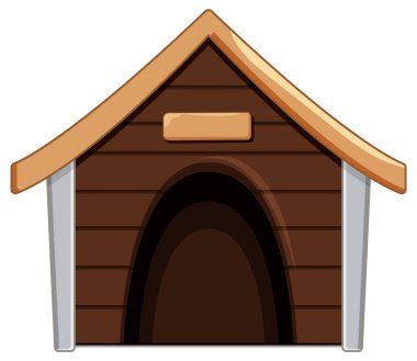 Wooden Dog House Isolated illustration
