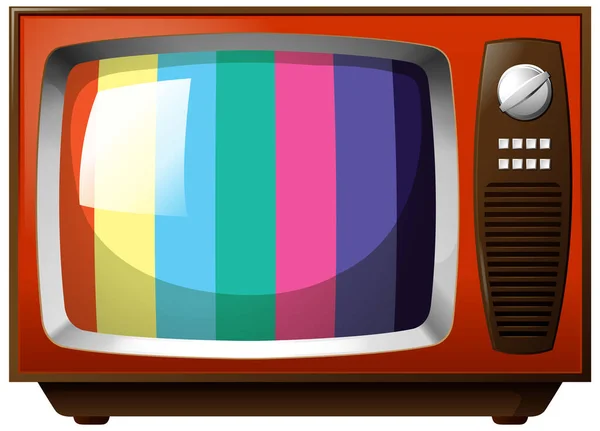 Old Vintage Television Isolated Illustration — Image vectorielle