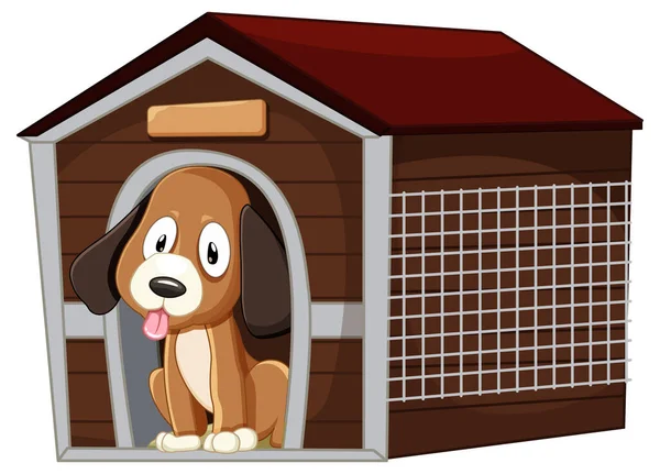 Cute Dog House Illustration — Stock Vector