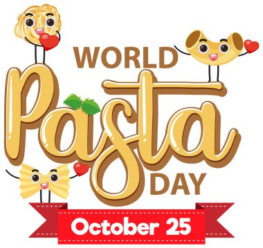 World Pasta Day Poster Design illustration