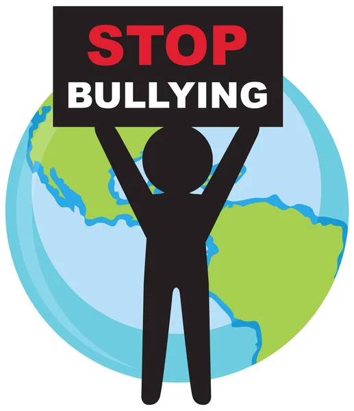 Stop Bullying Banner Concept Vector Illustration — Vettoriale Stock
