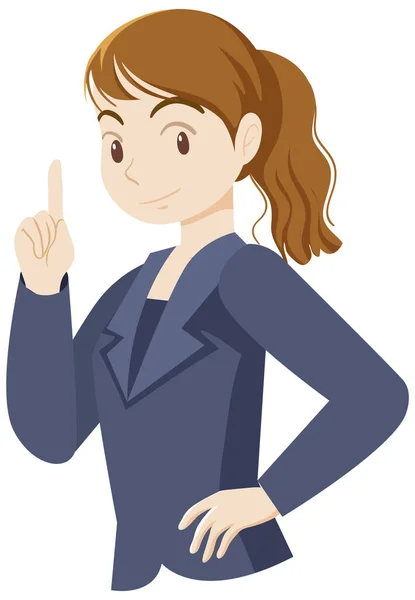 Business Woman Cartoon Character Illustration — Stockový vektor