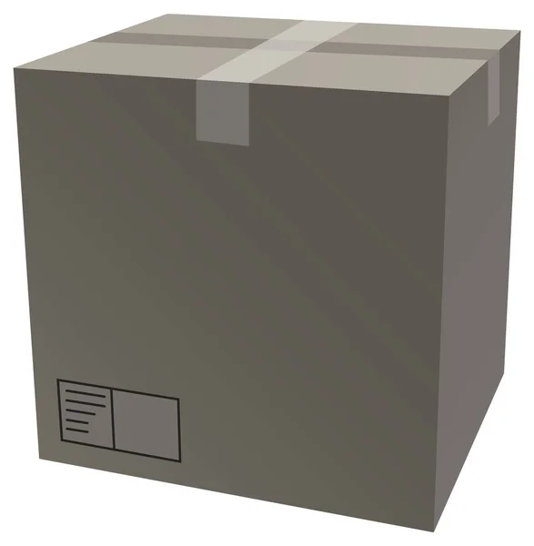 Realistic Paper Box Isolated Illustration — Vector de stock