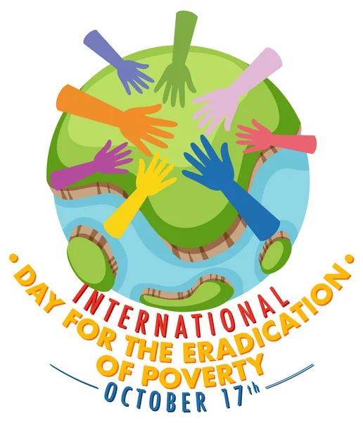 International Day Eradication Poverty Illustration — Stock vektor