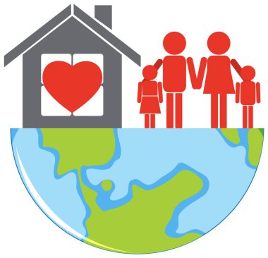 Family member symbol vector illustration