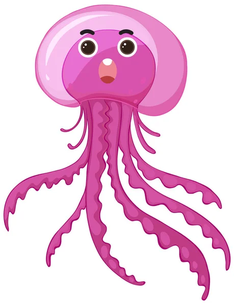 Jellyfish Cartoon Style Illustration — ストックベクタ