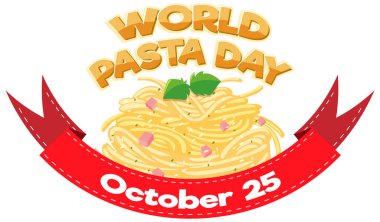World Pasta Day Poster Design illustration