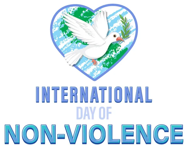 International Day Non Violence Poster Design Illustration — Stock Vector