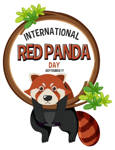 Міжнародний День Червоної Панди — стоковий вектор