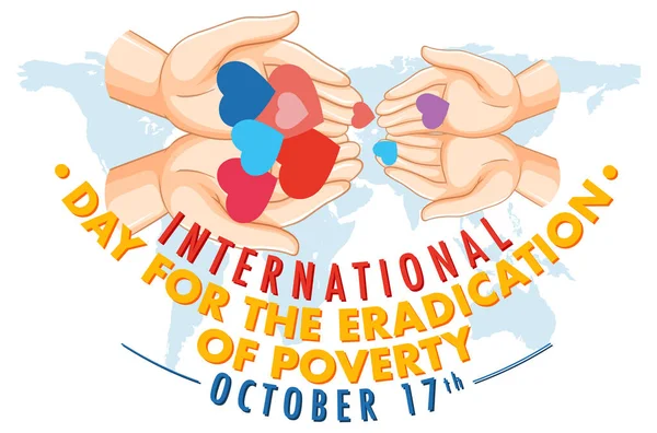 International Day Eradication Poverty Illustration — 스톡 벡터
