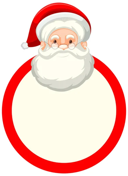 Empty Board Template Santa Claus Illustration — Vettoriale Stock
