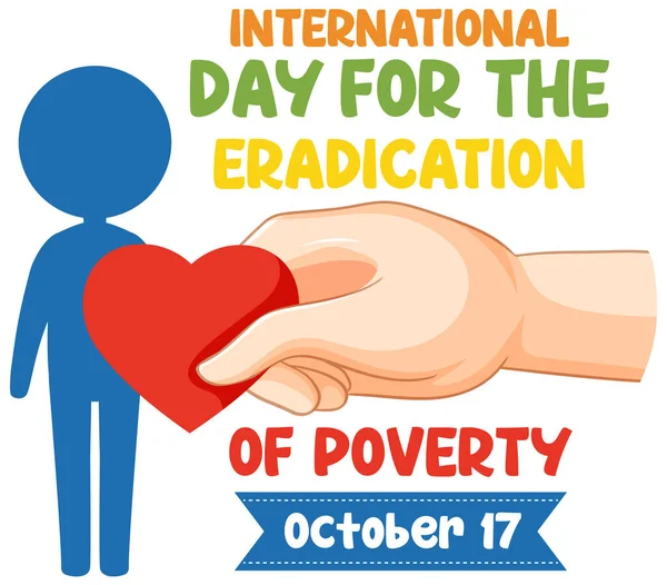 International Day Eradication Poverty Illustration — Stock vektor