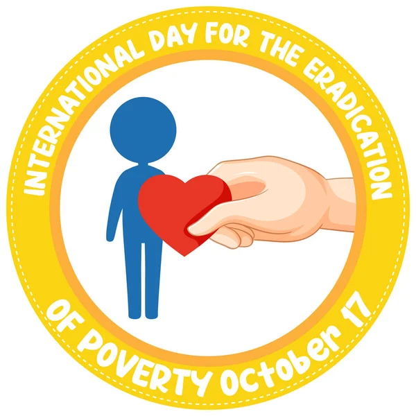 International Day Eradication Poverty Illustration — 스톡 벡터