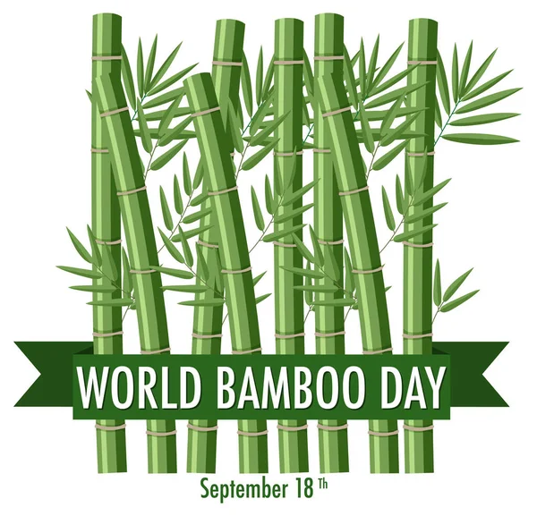 World Bamboo Day September Illustration — Wektor stockowy