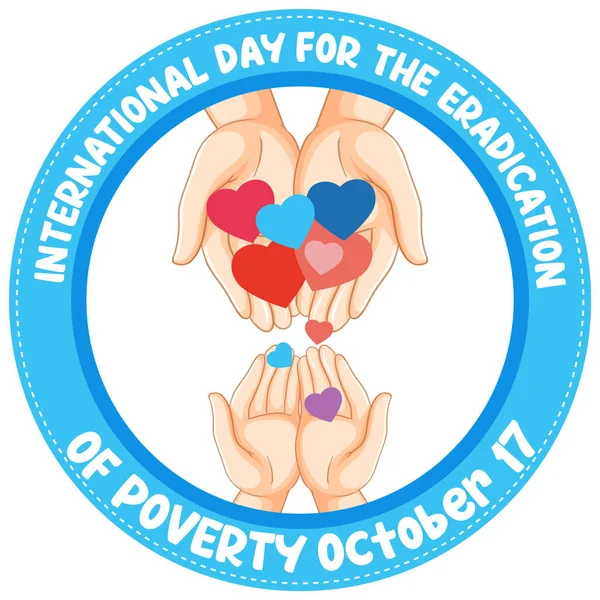 International Day Eradication Poverty Illustration — Stock vektor