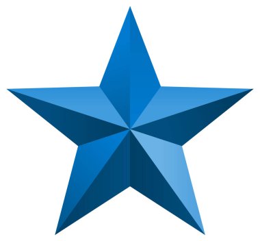 3D Metal Star Isolated illustration