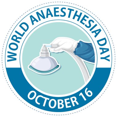 World Anaesthesia Day Logo Concept illustration