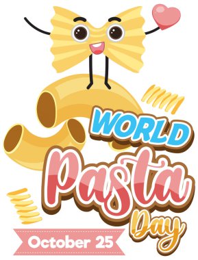 World Pasta Day Poster Design illustration