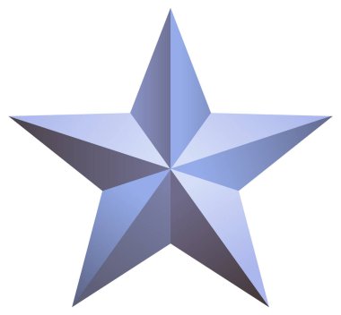 3D Metal Star Isolated illustration