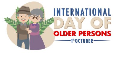 International day of older persons banner design illustration