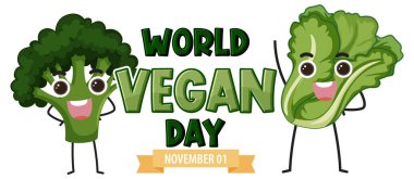 World Vegan Day Logo Design illustration