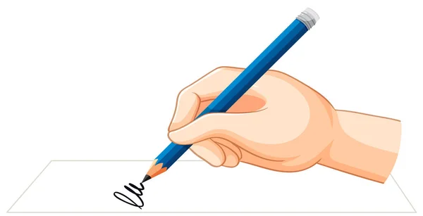 Human Hand Drawing Doodle Blank Paper Illustration — Stockvektor