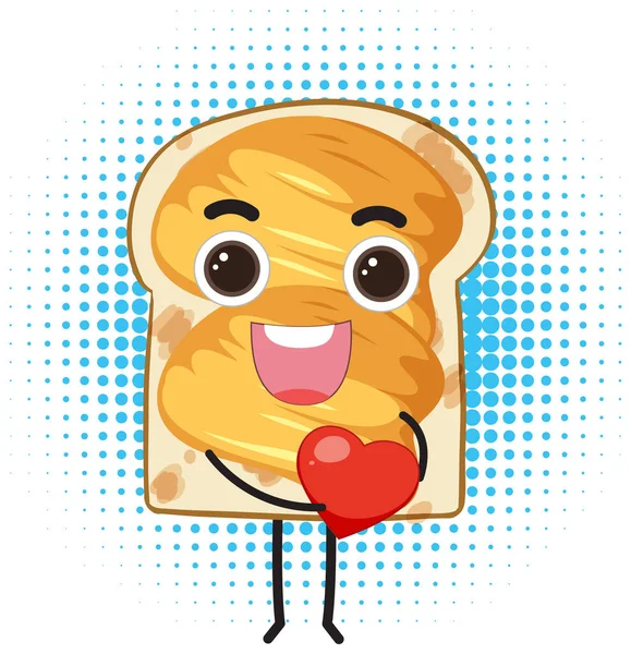 Cartoon character of bread illustration