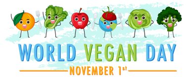 World Vegan Day Banner Design illustration