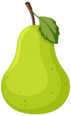 Isolated pear fruit on white background illustration