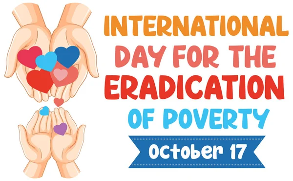 International Day Eradication Poverty Illustration — 스톡 벡터