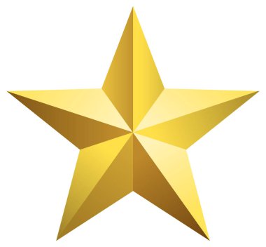3D Metal Star Isolated illustration