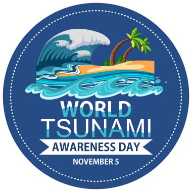 Dünya Tsunami Farkındalık Günü illüstrasyonu