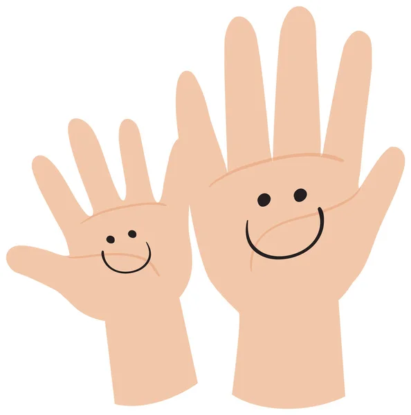 Raising Human Hands Isolated Illustration — Image vectorielle