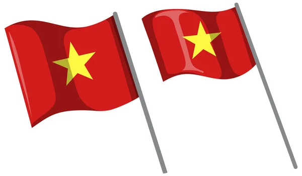 Σημαία Βιετνάμ Την Απεικόνιση Πόλο — Διανυσματικό Αρχείο