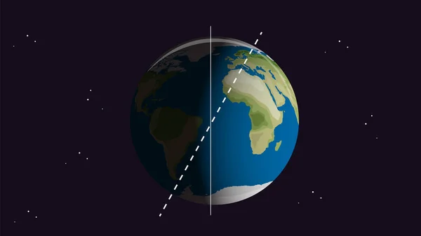 Disegno Miniatura Con Terra Illustrazione Galassia — Vettoriale Stock