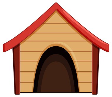 Doghouse in cartoon style illustration