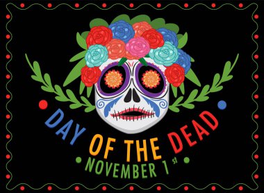 Day of the dead banner  illustration