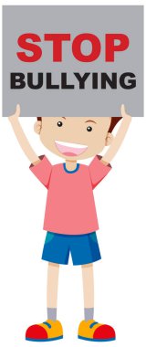Vektör illüstrasyonuna zorbalık etmeyi bırak