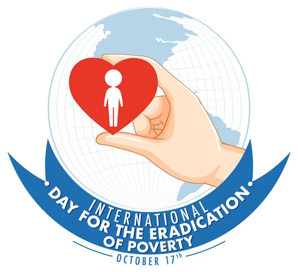 International Day Eradication Poverty Illustration — Stock vektor