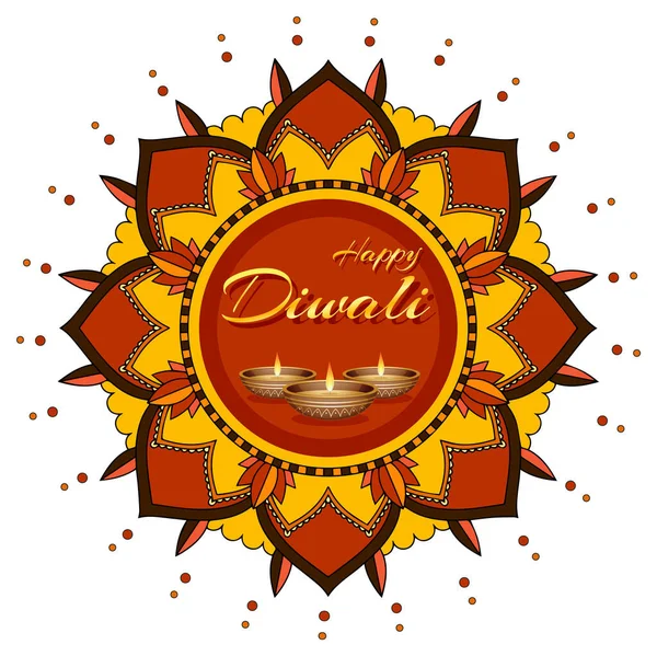 Happy Diwali Day Logo Design Illustration —  Vetores de Stock