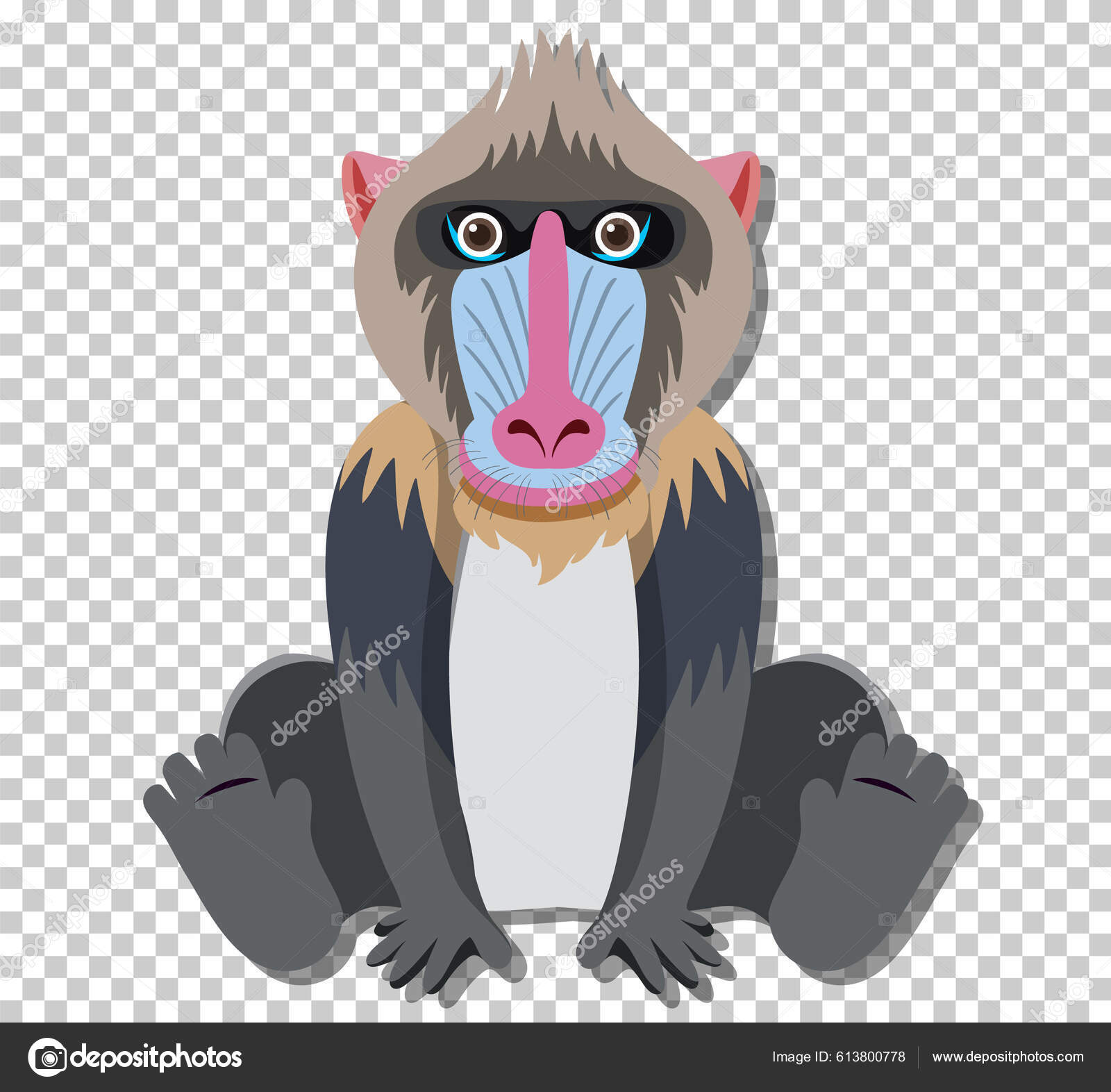 personagem de desenho animado animal de macaco-aranha em fundo