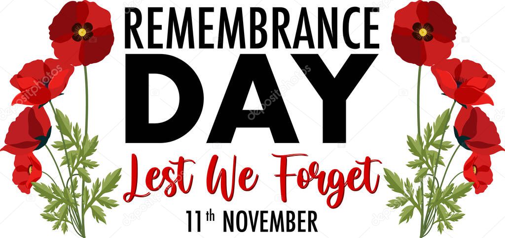 Remembrance Day Logo Design illustration