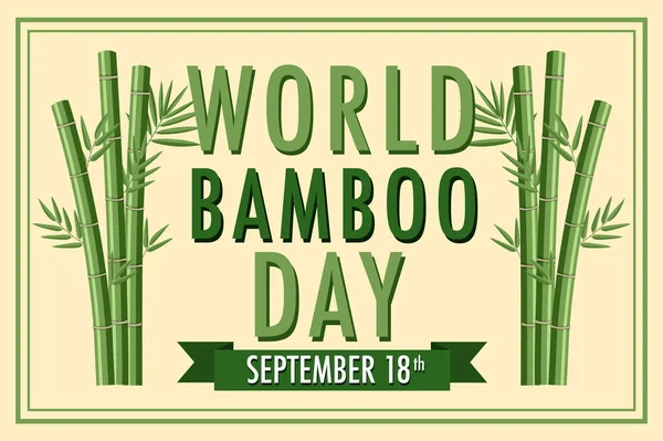 Světový Den Bambusu Září Ilustrace — Stockový vektor