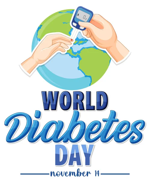 Día Mundial Diabetes Diseño Pósters Ilustración — Archivo Imágenes Vectoriales