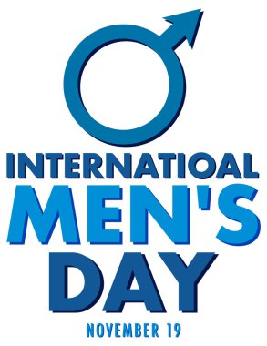 Uluslararası Erkekler Günü Poster Tasarımı illüstrasyonu