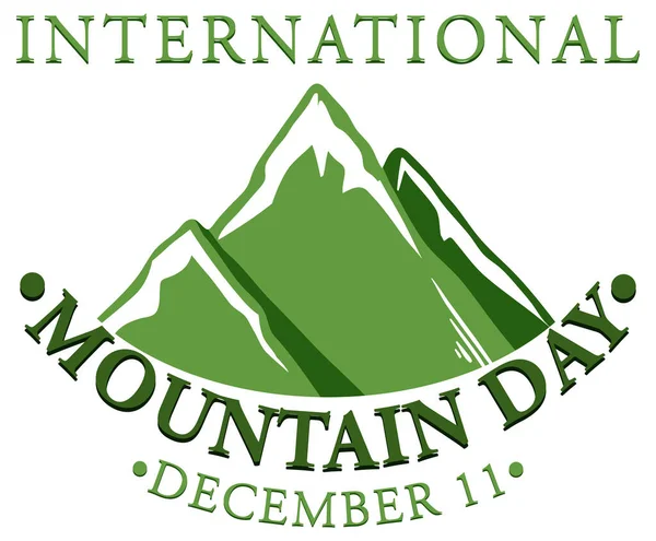 Illustration Zum Internationalen Tag Der Berge — Stockvektor