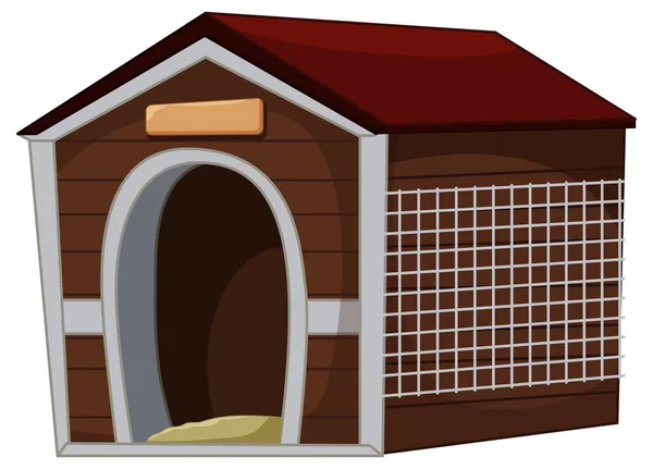 Doghouse Cartoon Style Illustration — Vettoriale Stock