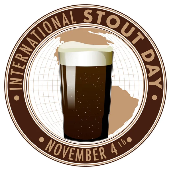 International Stout Day Banner Design Illustration — Stock vektor