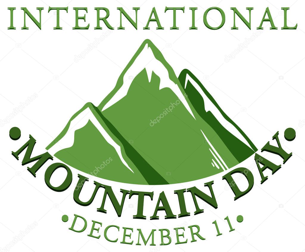 International Mountain Day Poster Template illustration
